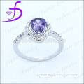 Amethyst zicon pear cut ring gemstone ring wedding ring